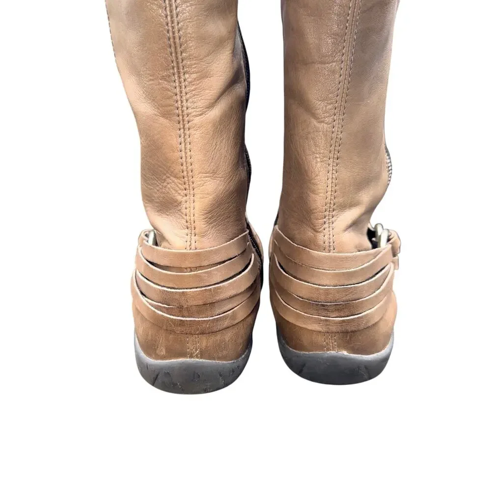 Remonte Dorndorf Leather Knee High Boots Brown Size 43 US 11.5 Zip